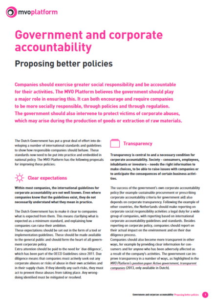 publication cover - Government and Corporate Accountability